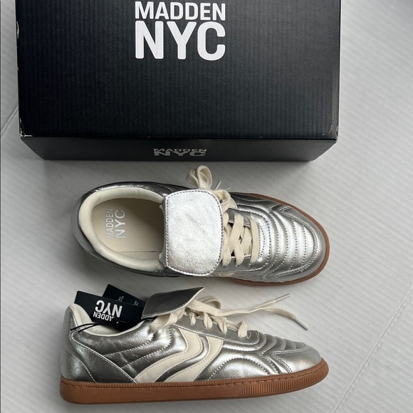 Madden Nyc Shoes - Made NYC Silver Sneakers size 8